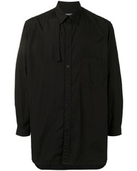 schwarzes Langarmhemd von Yohji Yamamoto