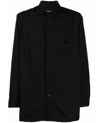 schwarzes Langarmhemd von Yohji Yamamoto