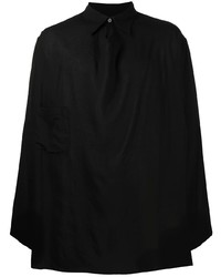 schwarzes Langarmhemd von Yohji Yamamoto