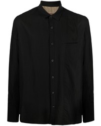 schwarzes Langarmhemd von Ziggy Chen