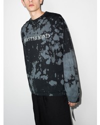 schwarzes Mit Batikmuster Langarmshirt von Mastermind Japan