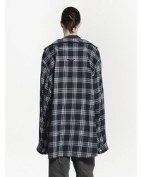 schwarzes Langarmshirt mit Schottenmuster von Balenciaga