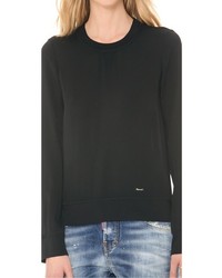 schwarzes Langarmshirt von DSquared