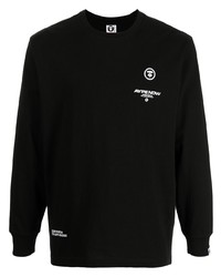 schwarzes Langarmshirt von AAPE BY A BATHING APE