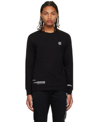 schwarzes Langarmshirt von AAPE BY A BATHING APE