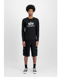 schwarzes Langarmshirt von Alpha Industries