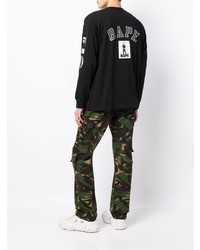 schwarzes Langarmshirt von A Bathing Ape