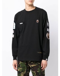 schwarzes Langarmshirt von A Bathing Ape