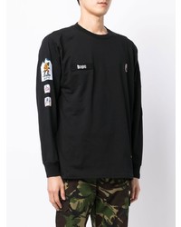 schwarzes Langarmshirt von A Bathing Ape