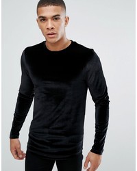 schwarzes Langarmshirt von ASOS DESIGN