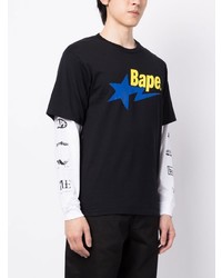 schwarzes Langarmshirt von A Bathing Ape