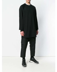 schwarzes Langarmshirt von Rick Owens