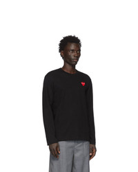 schwarzes Langarmshirt von Comme Des Garcons Play