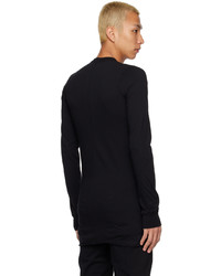 schwarzes Langarmshirt von Rick Owens