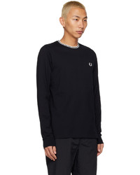 schwarzes Langarmshirt von Fred Perry