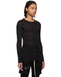 schwarzes Langarmshirt von Rick Owens