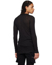 schwarzes Langarmshirt von Rick Owens