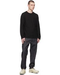 schwarzes Langarmshirt von Jil Sander