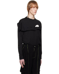 schwarzes Langarmshirt von Feng Chen Wang