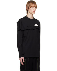 schwarzes Langarmshirt von Feng Chen Wang