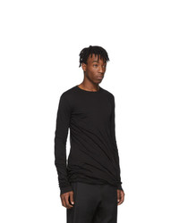 schwarzes Langarmshirt von Rick Owens