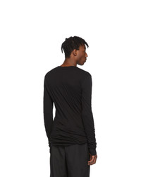 schwarzes Langarmshirt von Rick Owens