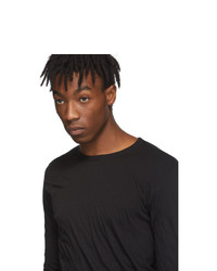 schwarzes Langarmshirt von Rick Owens