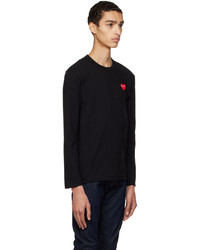 schwarzes Langarmshirt von Comme Des Garcons Play