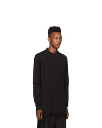 schwarzes Langarmshirt von Rick Owens DRKSHDW