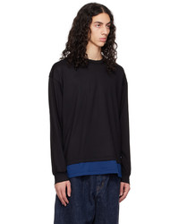 schwarzes Langarmshirt von Comme des Garcons Homme