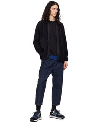 schwarzes Langarmshirt von Comme des Garcons Homme