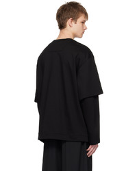 schwarzes Langarmshirt von Juun.J