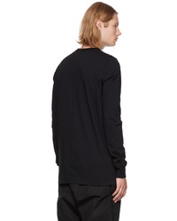 schwarzes Langarmshirt von Rick Owens