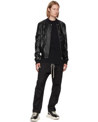 schwarzes Langarmshirt von Rick Owens