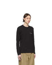 schwarzes Langarmshirt von Comme Des Garcons SHIRT