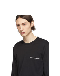 schwarzes Langarmshirt von Comme Des Garcons SHIRT