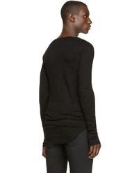 schwarzes Langarmshirt von Balmain