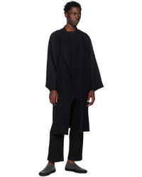 schwarzes Langarmshirt von Homme Plissé Issey Miyake