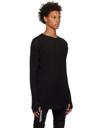 schwarzes Langarmshirt von Boris Bidjan Saberi