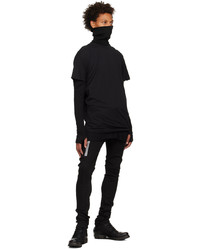 schwarzes Langarmshirt von Boris Bidjan Saberi