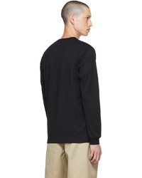 schwarzes Langarmshirt von Comme des Garcons Homme