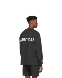 schwarzes Langarmshirt von Essentials