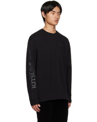 schwarzes Langarmshirt von MAISON KITSUNÉ