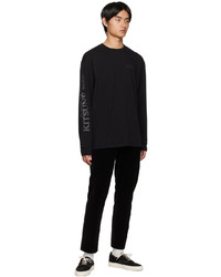 schwarzes Langarmshirt von MAISON KITSUNÉ