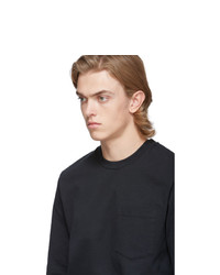 schwarzes Langarmshirt von Helmut Lang