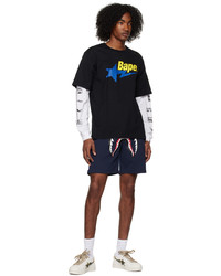 schwarzes Langarmshirt von BAPE