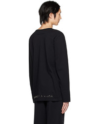 schwarzes Langarmshirt von MM6 MAISON MARGIELA