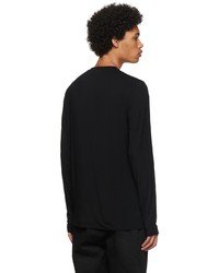 schwarzes Langarmshirt von Giorgio Armani