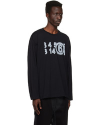 schwarzes Langarmshirt von MM6 MAISON MARGIELA