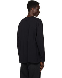 schwarzes Langarmshirt von MM6 MAISON MARGIELA